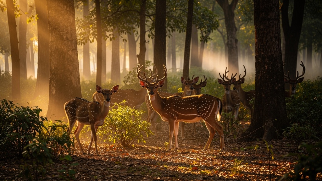 Debrigarh Wildlife Sanctuary forest and deer