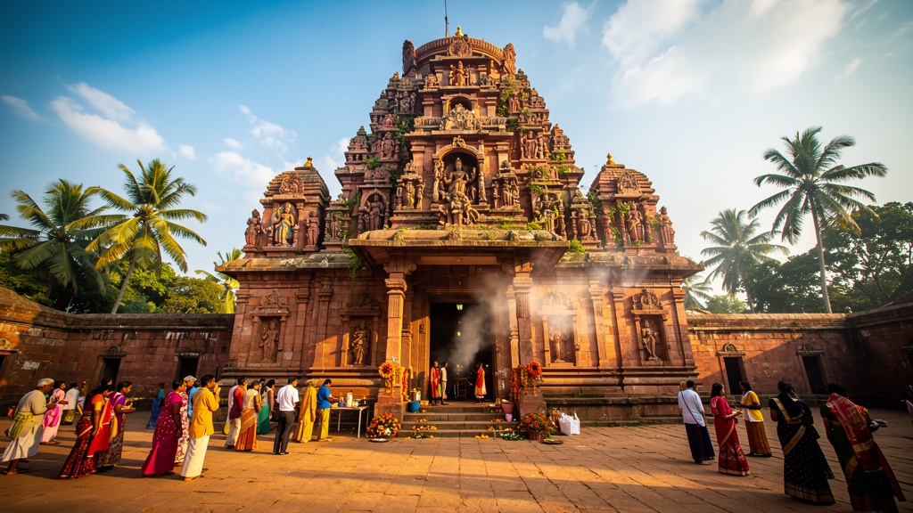 Samaleswari Temple entrance with intricate carvings